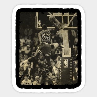 Michael Jordan in The 1987 Dunk Contest Sticker